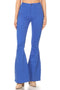 High Waisted Stretchy Bell Bottom Jeans - Royal Blue